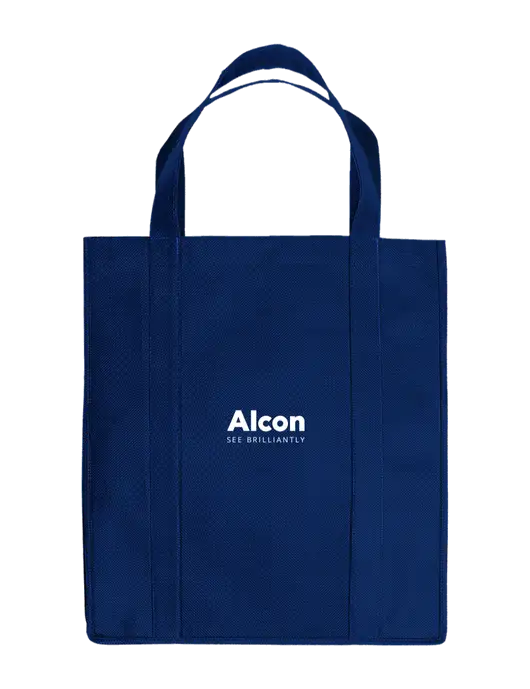 Eco Reusable Jumbo Navy Blue Shopping Bag w/Alcon Logo