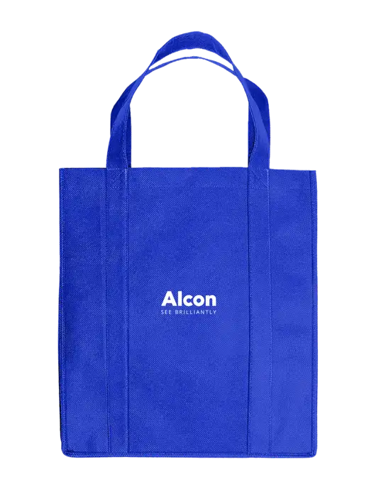 Eco Reusable Jumbo Royal Shopping Bag w/Alcon Logo