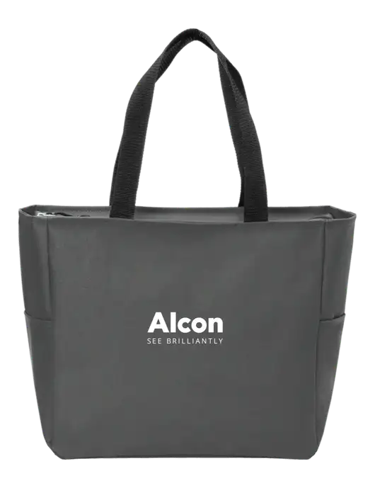 Everyday Charcoal Zip Tote Dark w/Alcon Logo