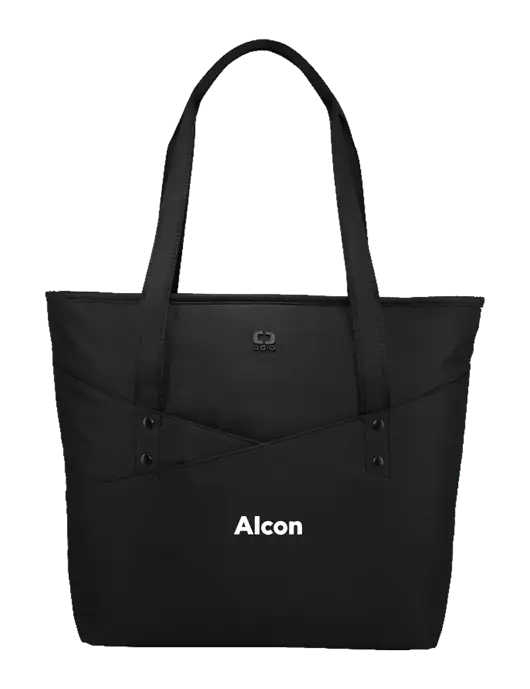 OGIO Black Downtown Tote 
 w/Alcon Logo