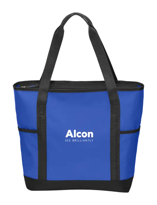 On the Go Royal/Black Tote w/Alcon Logo