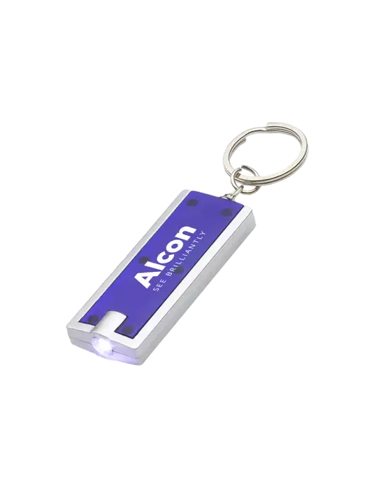 Simple Touch Blue LED Keychain w/Alcon Logo