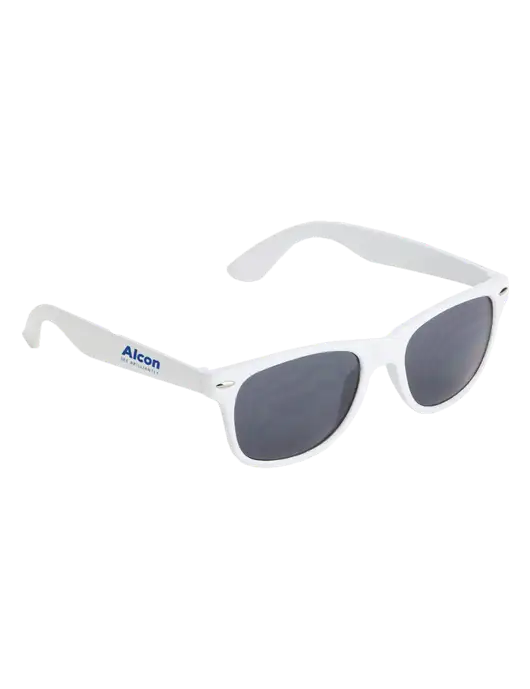 Daytona White Sunglasses w/Alcon Logo