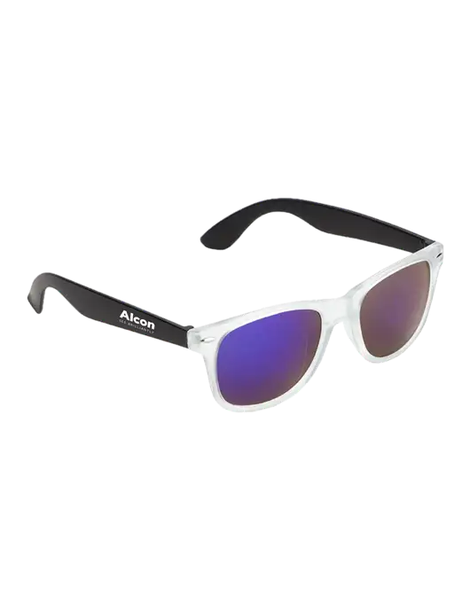 Key West Black Mirrored Sunglasses w/Alcon Logo
