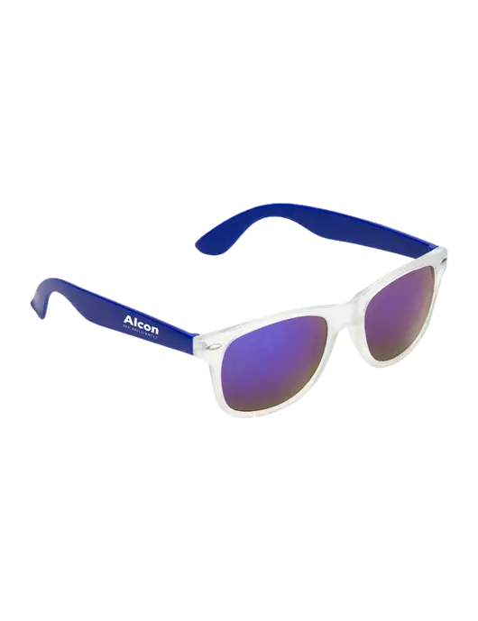 Key West Blue Mirrored Sunglasses w/Alcon Logo