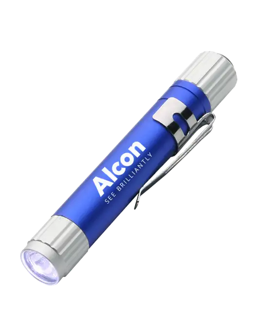 Blue Aluminum LED Penlight w/Alcon Logo