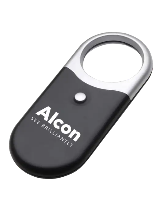 Compact Black Magnifier Light w/Alcon Logo