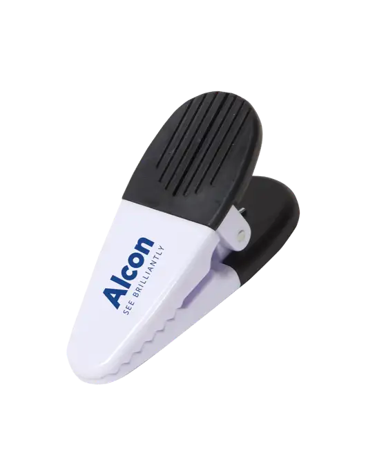 Magnetic White Power Clip w/Alcon Logo