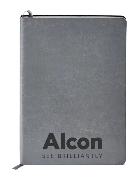 Fabrizio Grey Soft Cover 5.75 x 8.125 Journal w/Alcon Logo