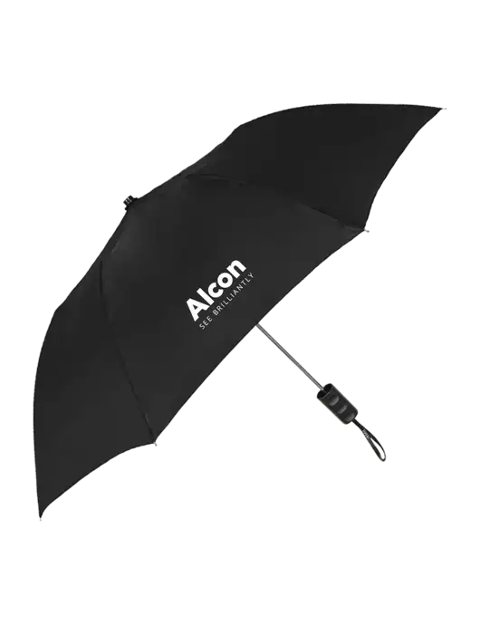 Black 42" Folding Umbrella  w/Alcon Logo