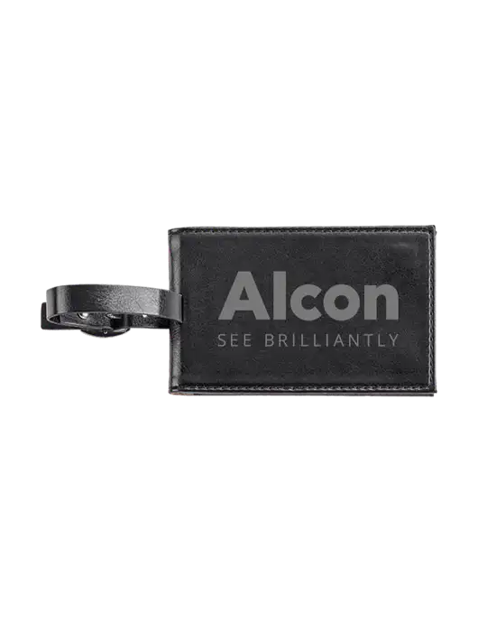 Fabrizio Black Executive Luggage Tag w/Alcon Logo