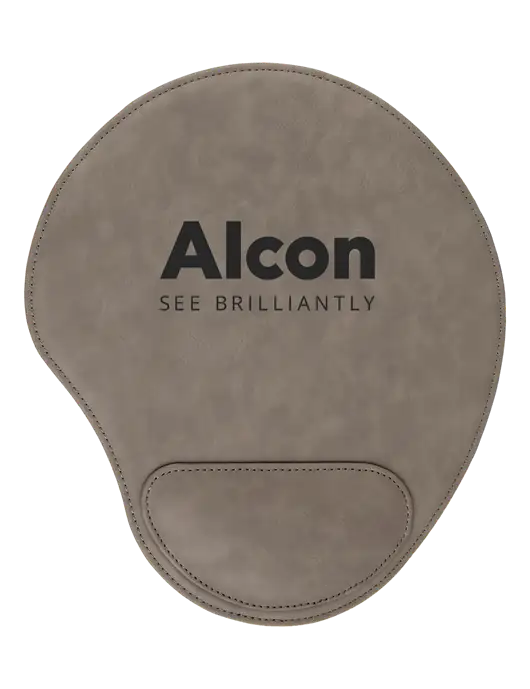Gray Leatherette Mouse Pad w/Alcon Logo