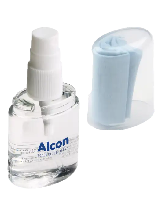 Lens Cleaning Spray & Microfiber Cloth w/Alcon Logo