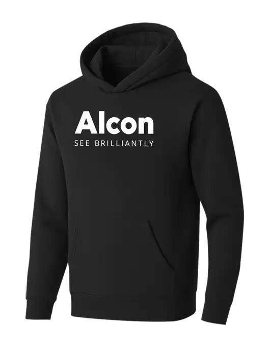 BELLA+CANVAS Black Sponge Fleece Pullover Hoodie w/Alcon Logo