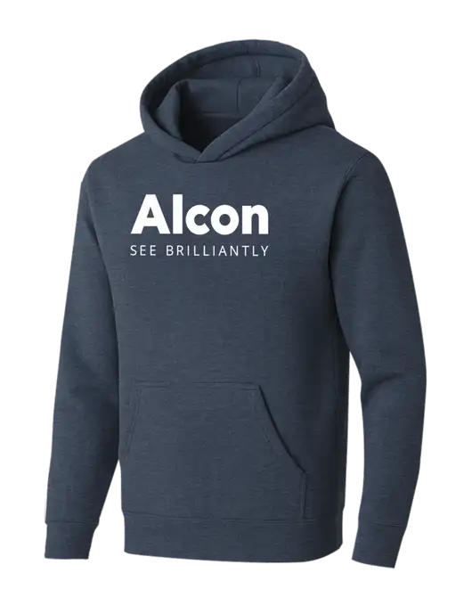 BELLA+CANVAS Heather Navy Sponge Fleece Pullover Hoodie w/Alcon Logo