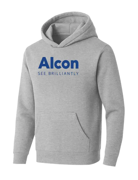 BELLA+CANVAS Light Grey Heather Sponge Fleece Pullover Hoodie w/Alcon Logo