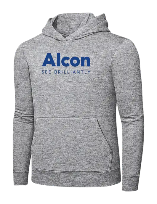 Light Grey Heather 7.8 oz Ring Spun Hooded Sweatshirt w/Alcon Logo