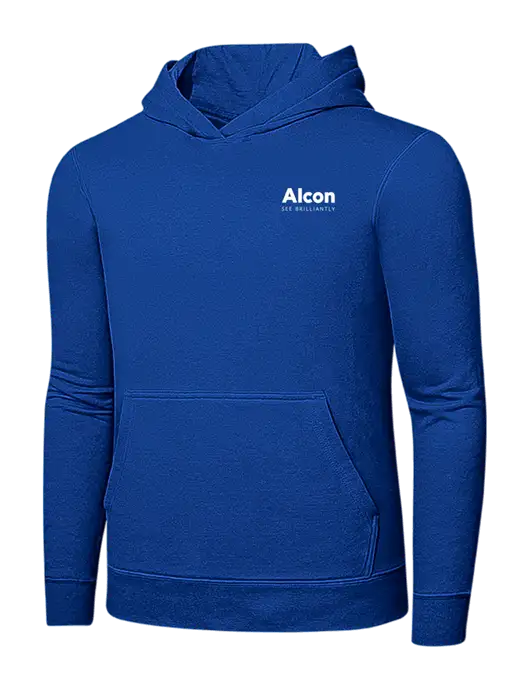 True Royal 7.8 oz Ring Spun Hooded Sweatshirt w/Alcon Logo