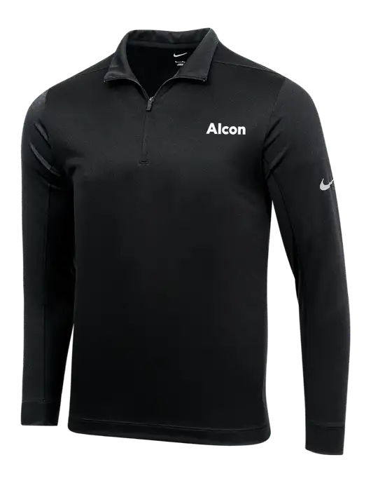 NIKE Black Dry 1/2 Zip Cover-Up w/Alcon Logo