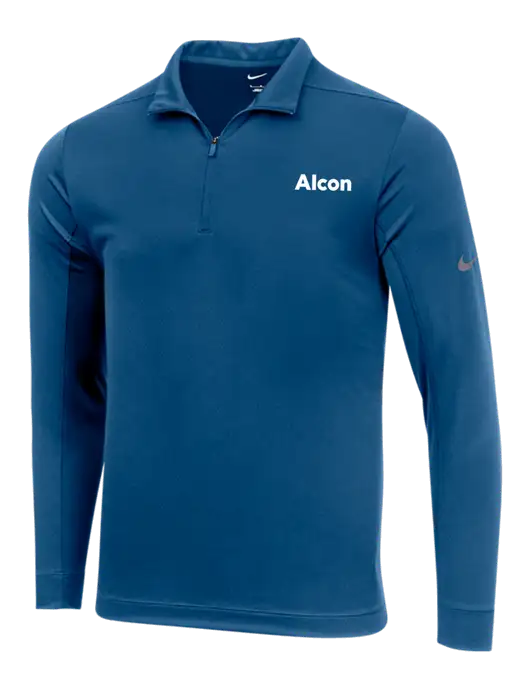 NIKE Dark Royal Dry 1/2 Zip Cover-Up w/Alcon Logo