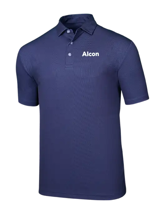 Callaway Birdseye Navy Polo w/Alcon Logo