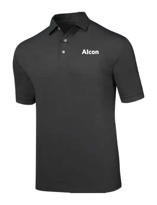 Callaway Black Fashion Tonal Polo w/Alcon Logo