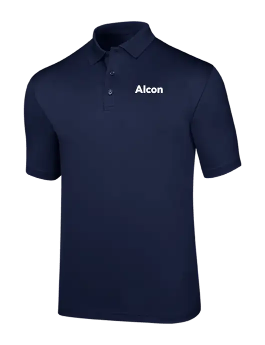 Callaway Opti-Dri Navy Chev Polo w/Alcon Logo