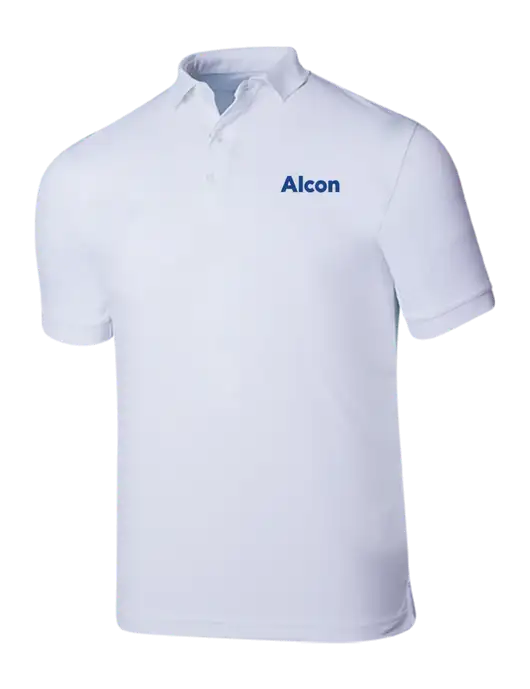 Callaway Ottoman Bright White Polo w/Alcon Logo
