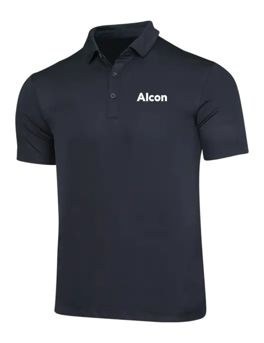 Black Posi-UV Pro Polo w/Alcon Logo
