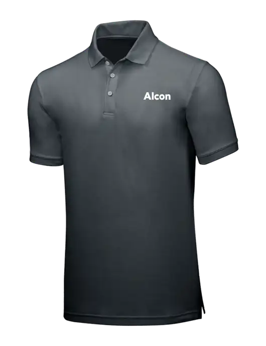 Dark Grey Core Classic Pique w/Alcon Logo