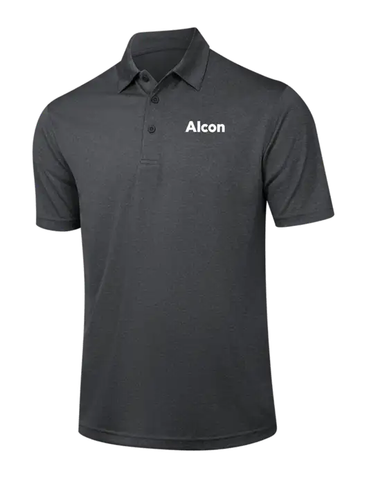 Dark Grey Heather Contender Polo w/Alcon Logo