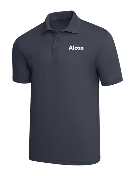 Dark Grey PosiCharge RacerMesh Polo w/Alcon Logo