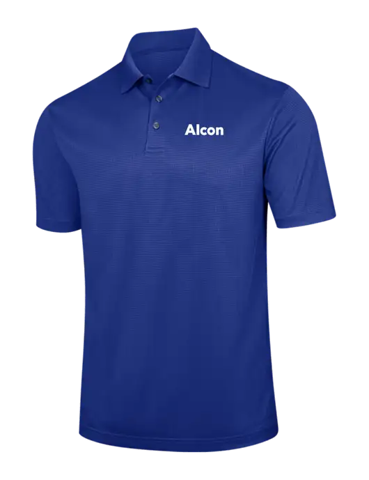Dark Royal Blue Performance Fine Jacquard Polo w/Alcon Logo