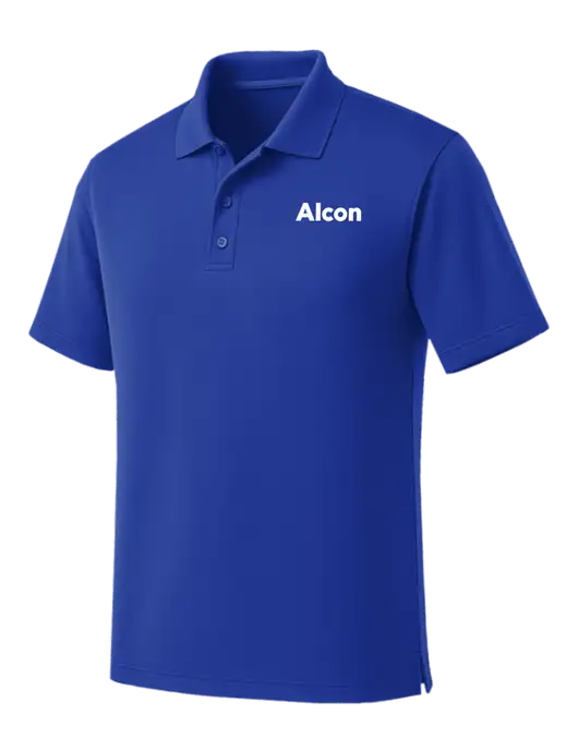 Dark Royal Dry Zone UV Micro Mesh Polo w/Alcon Logo
