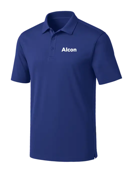 Dark Royal Silk Touch Performance Polo w/Alcon Logo