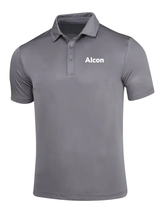 Dark Smoke Grey Posi-UV Pro Polo w/Alcon Logo