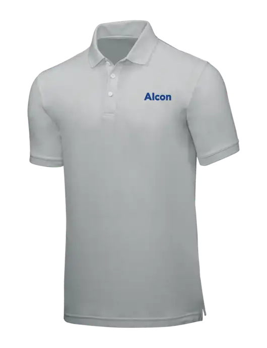 Light Grey Core Classic Pique w/Alcon Logo
