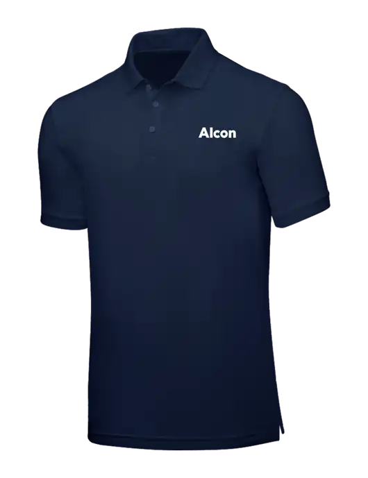 Navy Blue Core Classic Pique w/Alcon Logo