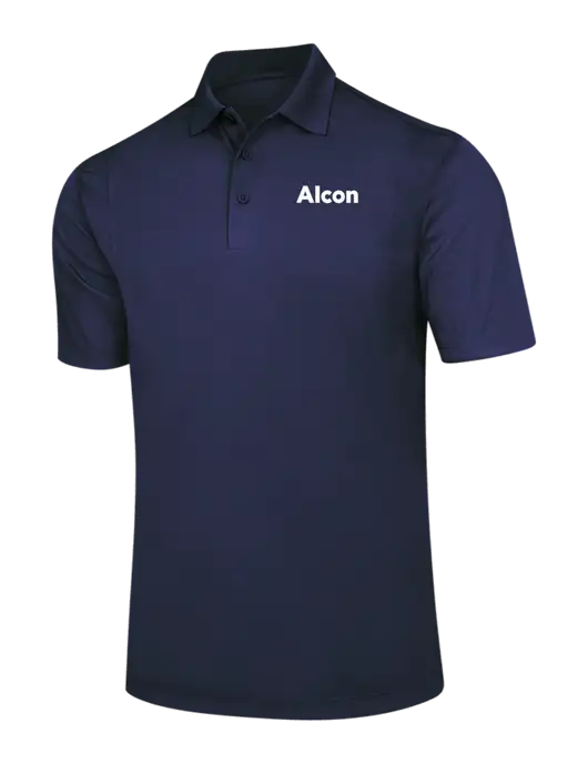 Navy Micropique Sport-Wick Polo w/Alcon Logo