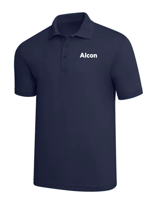 Navy PosiCharge RacerMesh Polo w/Alcon Logo