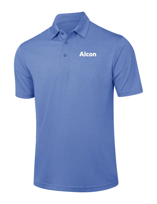 Royal Heather Contender Polo w/Alcon Logo