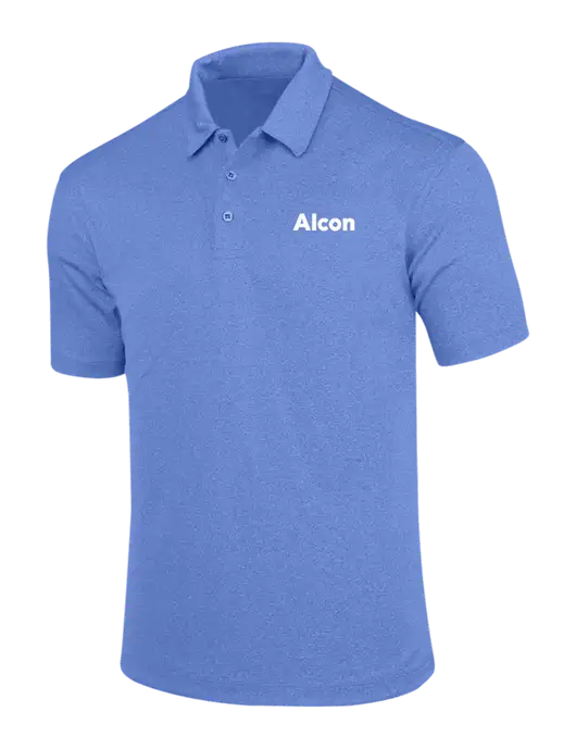 Light Royal Trace Heather Polo w/Alcon Logo