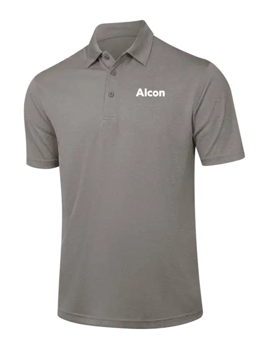 Medium Grey Heather Contender Polo w/Alcon Logo