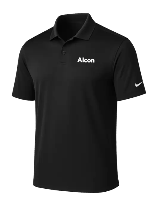 NIKE Black Victory Solid Polo w/Alcon Logo