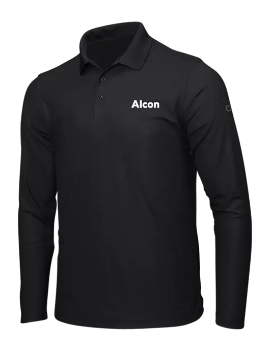 OGIO Blacktop Caliber 2.0 Long Sleeve Polo w/Alcon Logo
