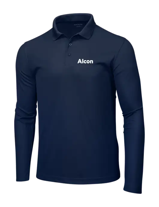 OGIO Navy Caliber 2.0 Long Sleeve Polo w/Alcon Logo