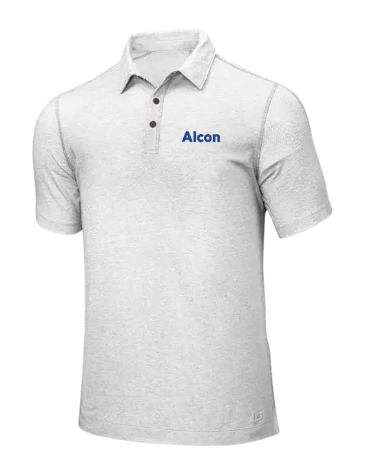 OGIO White ONYX Polo w/Alcon Logo
