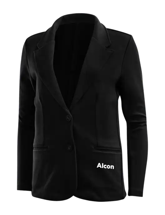 Black Womens Knit Blazer w/Alcon Logo