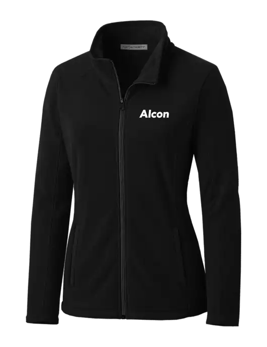 Black Womens Microfleece Jacket w/Alcon Logo