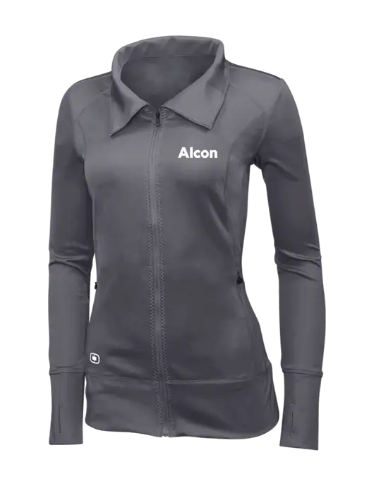 OGIO Dark Grey Womens Endurance Fulcrum Full-Zip w/Alcon Logo